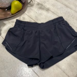Lululemon black low rise speed shorts